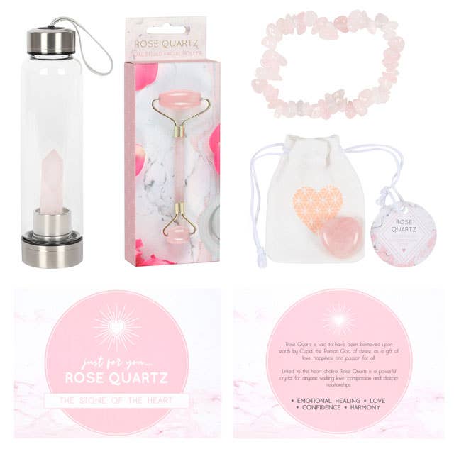 Rose Quartz Crystal Wellbeing Gift Set