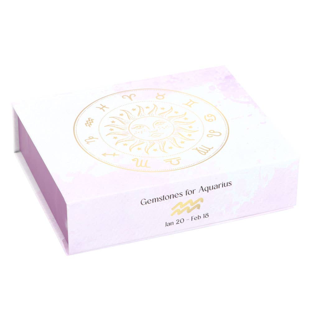 Aquarius Zodiac Crystal Tumblestone Set
