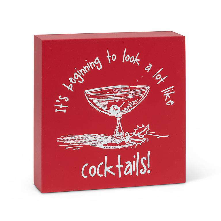 Cocktail Sign Christmas