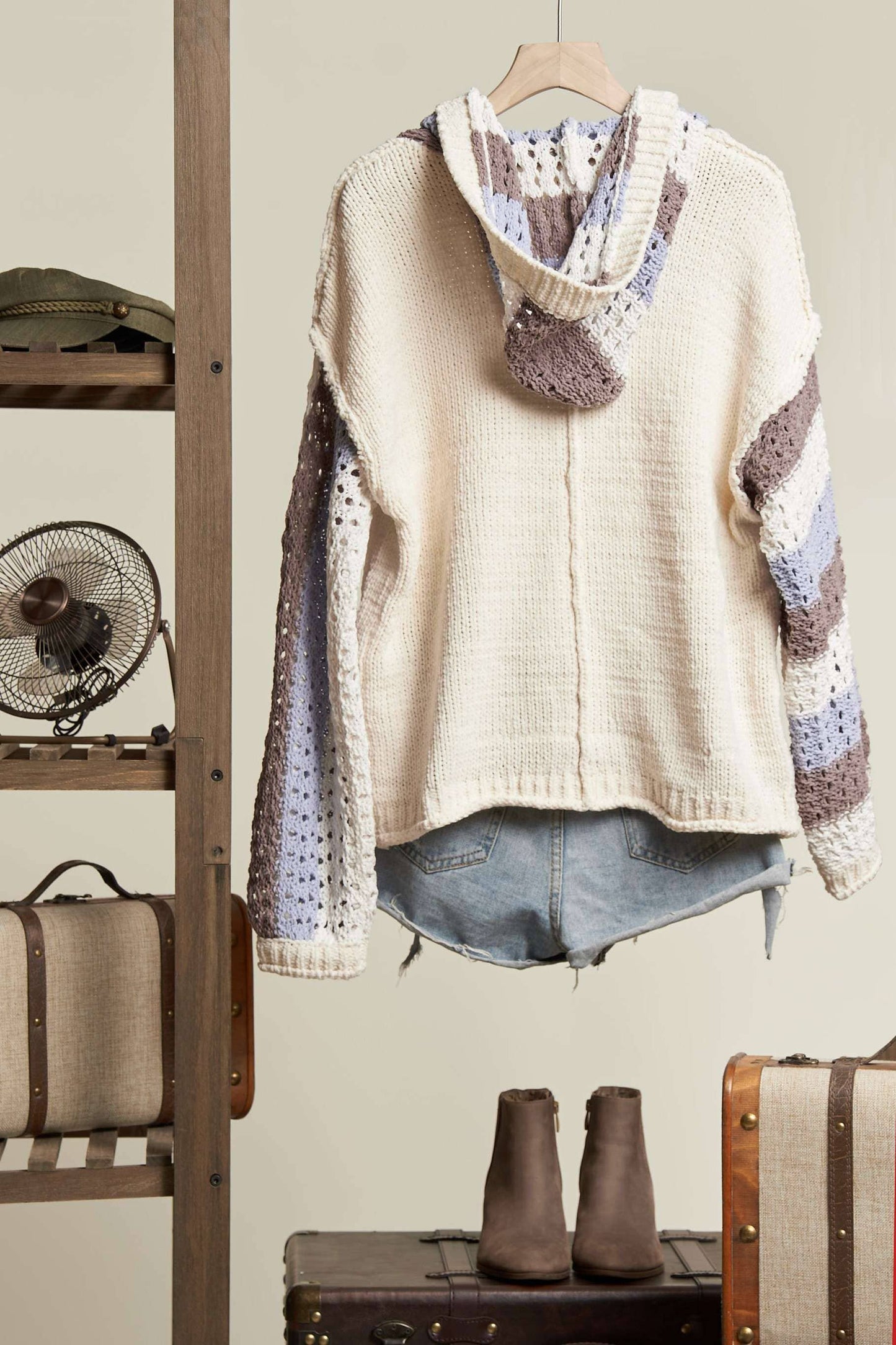 Crochet Hooded Sweater