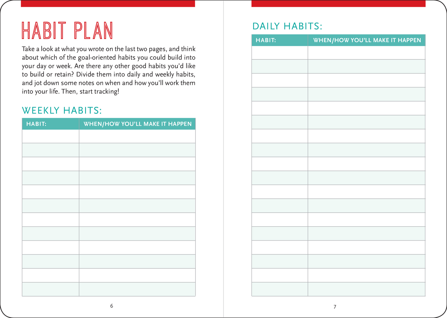 Habit Tracker Logbook