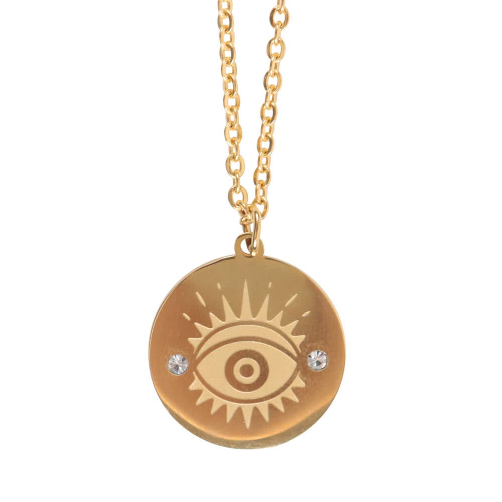 All Seeing Eye Necklace & Trinket Dish Gift Set