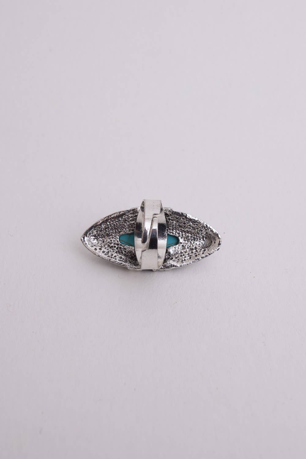 Turquoise Marquis Cut Adjustable Silver Ring