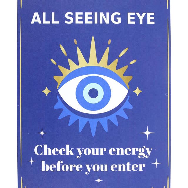 All Seeing Eye Hanging Sign