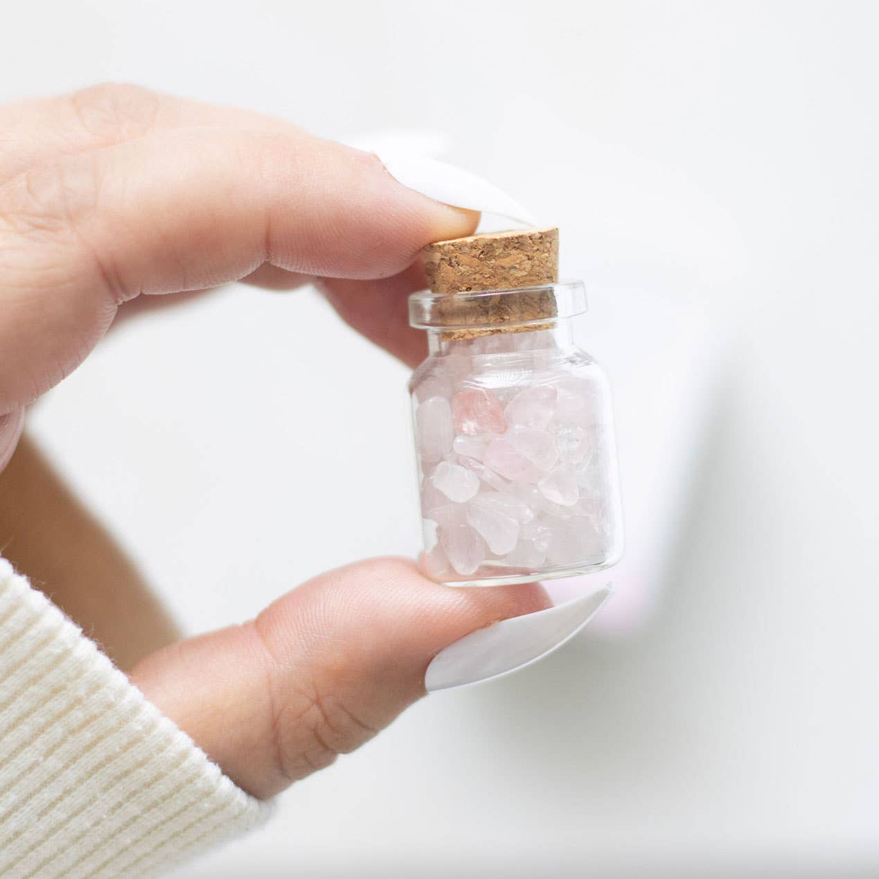 Rose Quartz Jar of Crystals