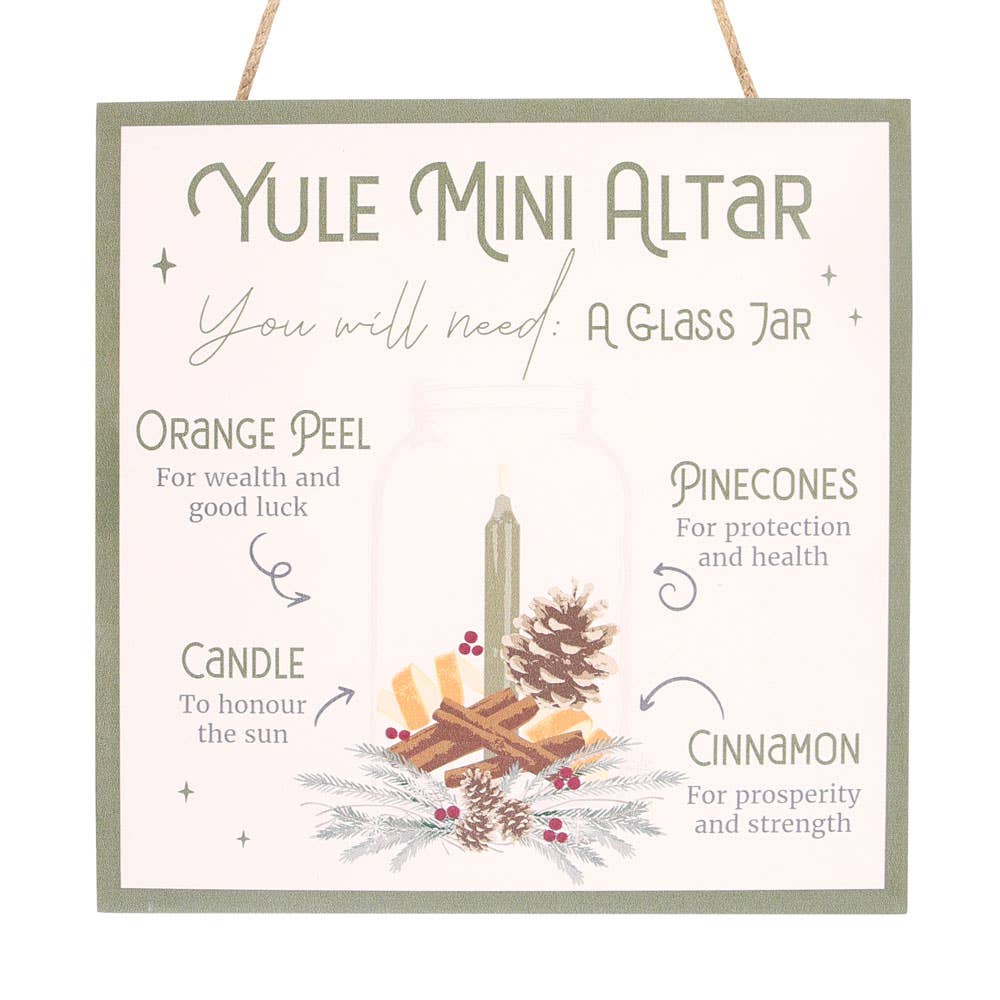 Yule Altar Solstice Sign