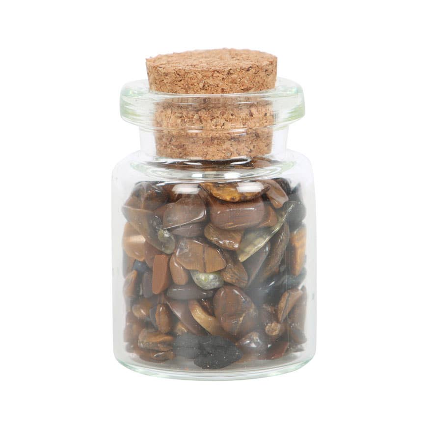Tiger Eye Courage Jar of Crystals
