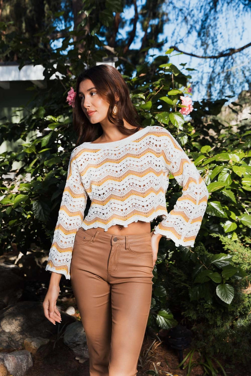 Crochet Long Sleeve Top