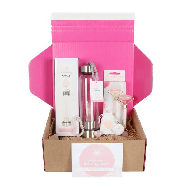 Rose Quartz Crystal Wellbeing Gift Set