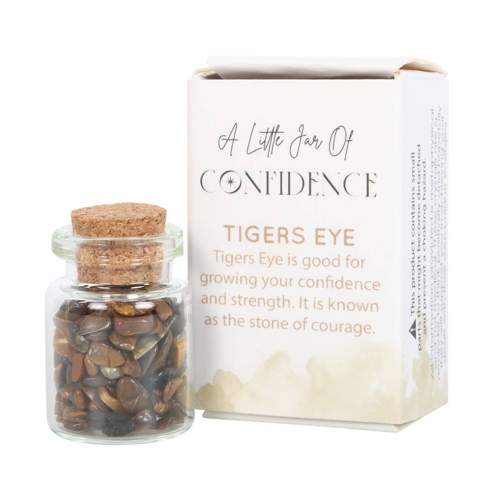 Tiger Eye Courage Jar of Crystals