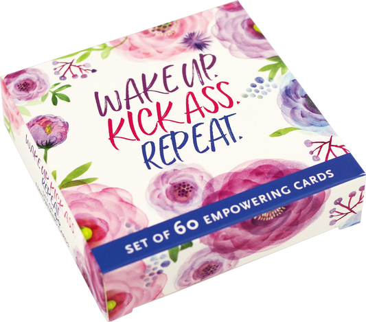 Wake Up, Kick Ass, Repeat Motivational Cards