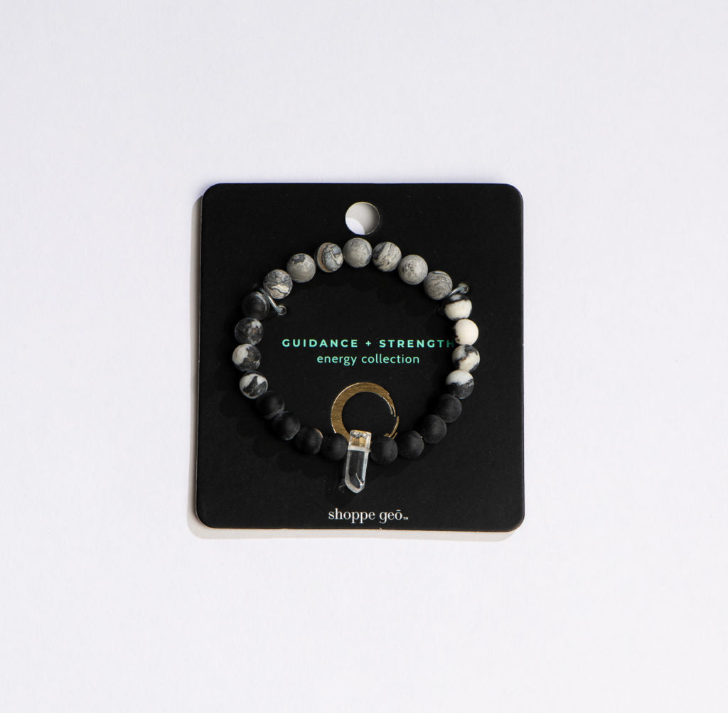 Guidance + Strength Crystal Bead Bracelet