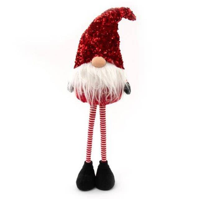 Red Sequin Standing Gnome