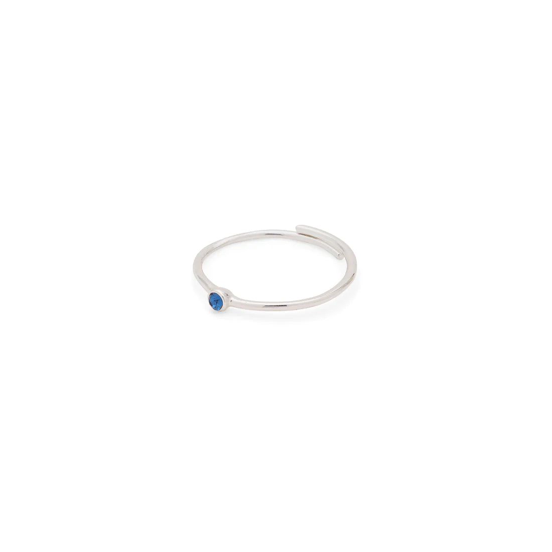 Dark Blue Crystal Stack Ring