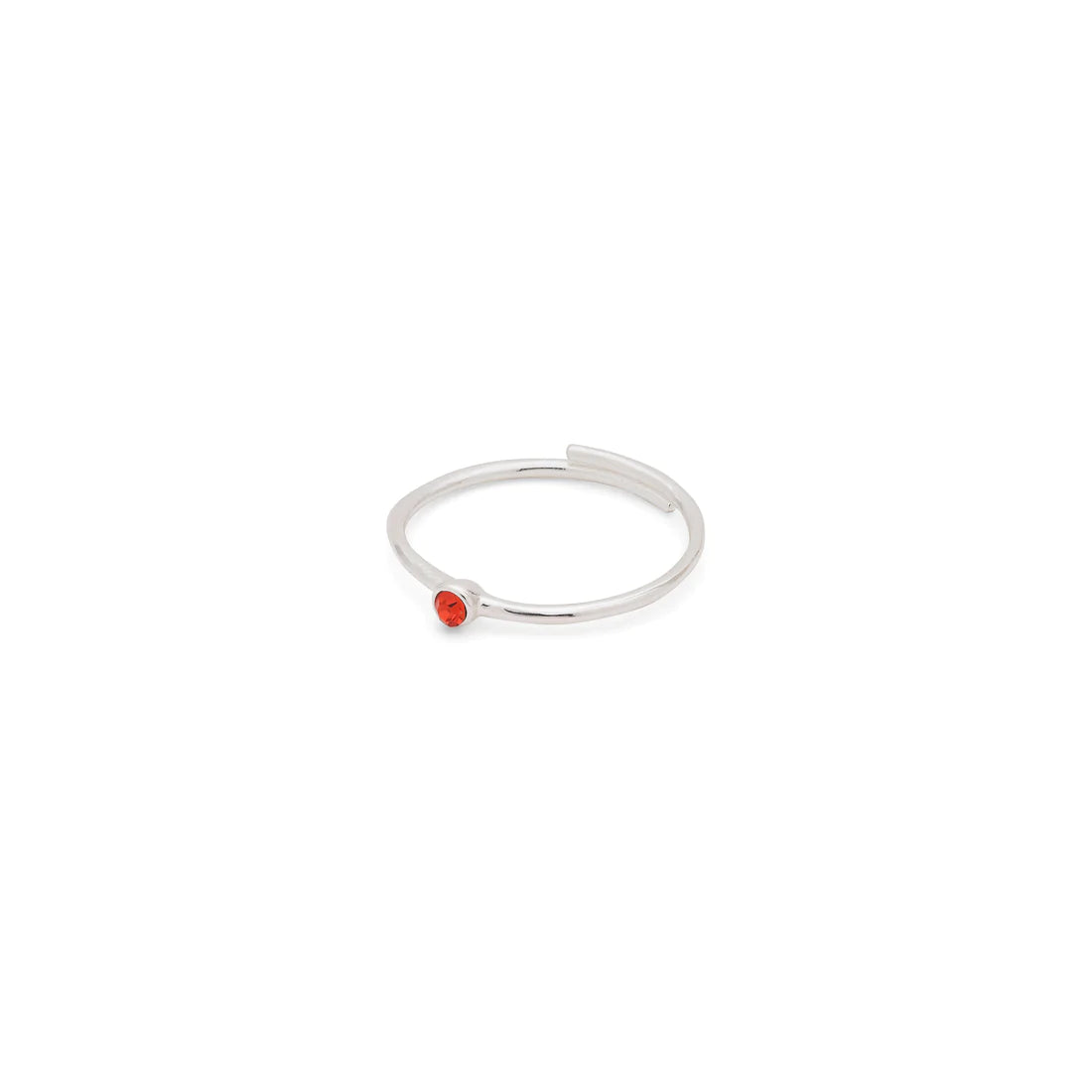 Red Crystal Stack Ring