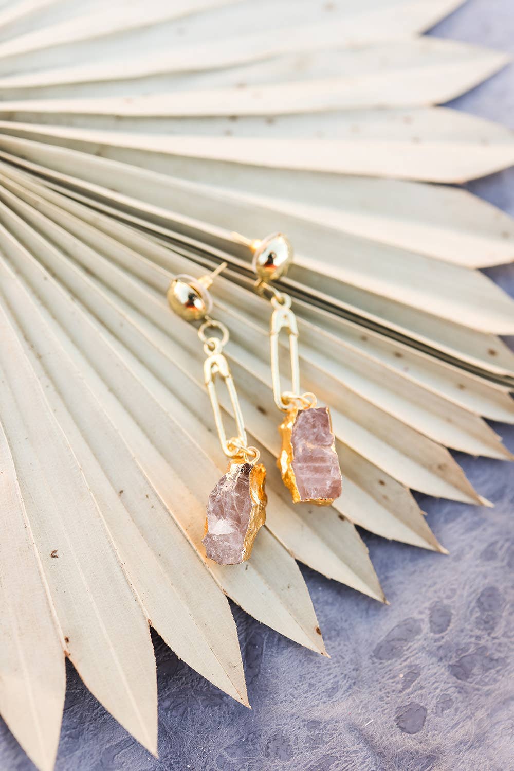 Gemstone Pin Drop Earrings