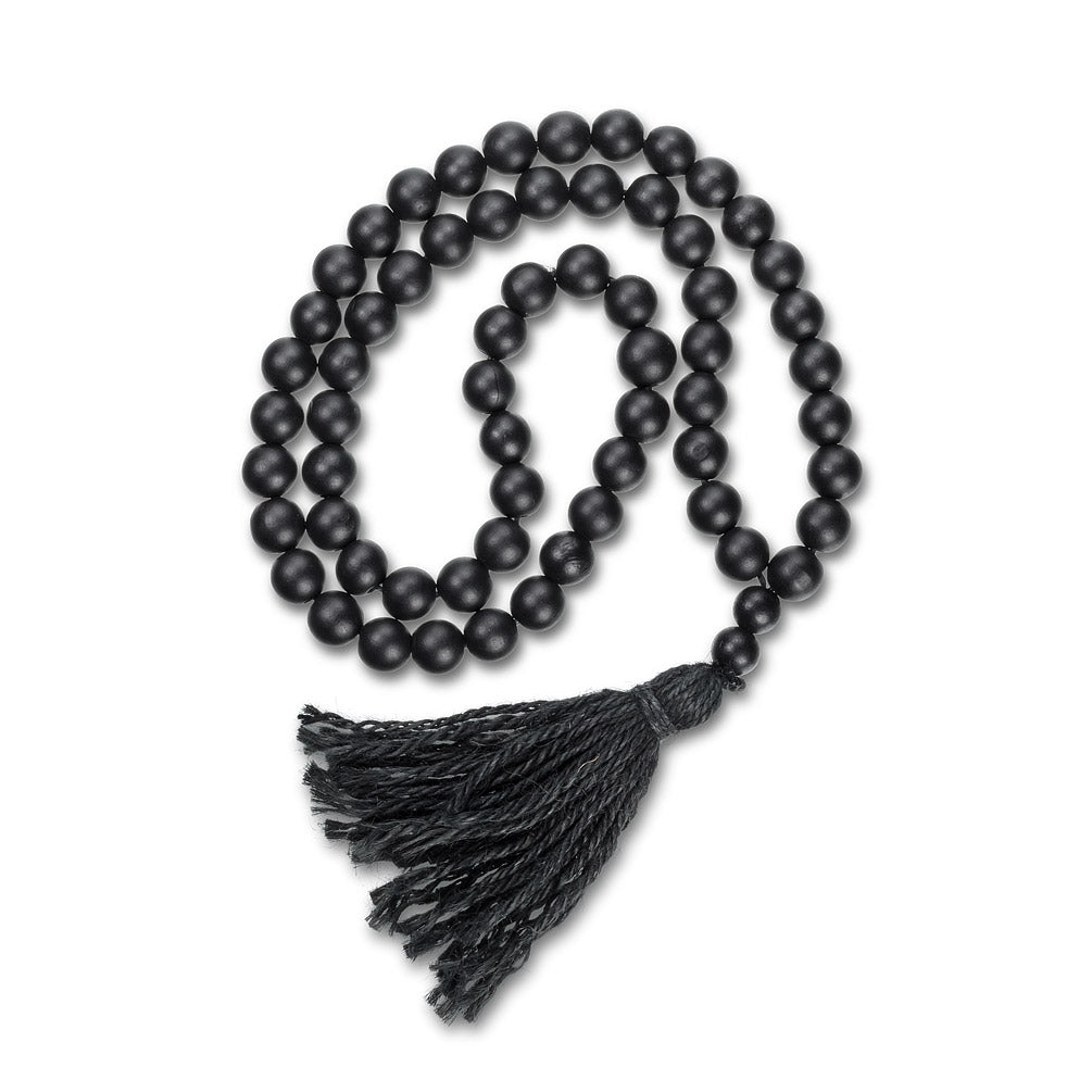 Black Blessing Bead Loop with Tassel
