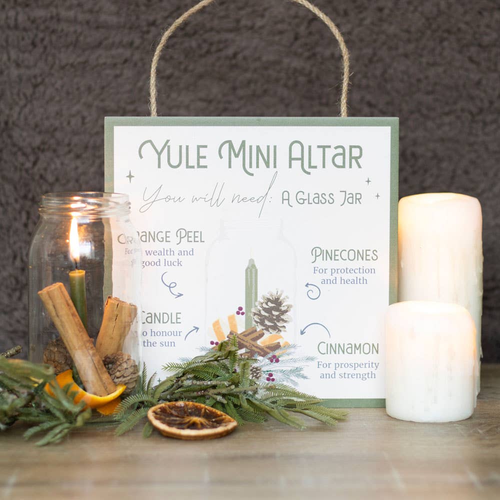 Yule Altar Solstice Sign