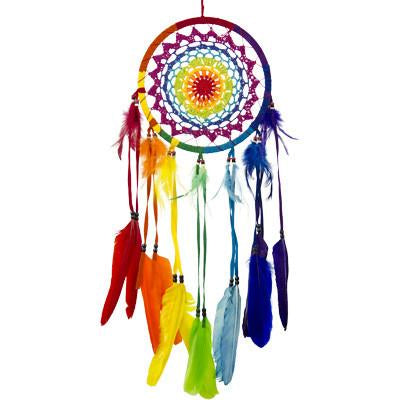 Dream Catcher - Woven Rainbow Chakra-Daylyn