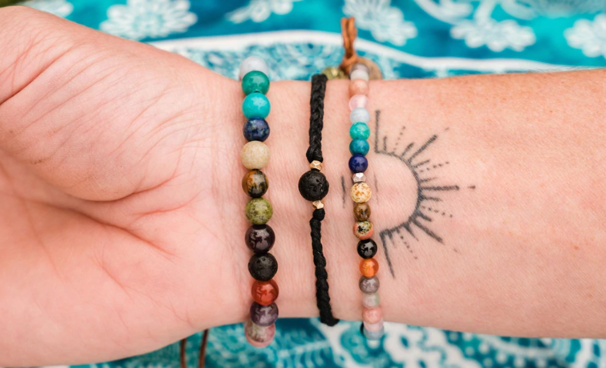 Lave Braided Stone Bracelet
