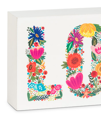 Floral Love Block