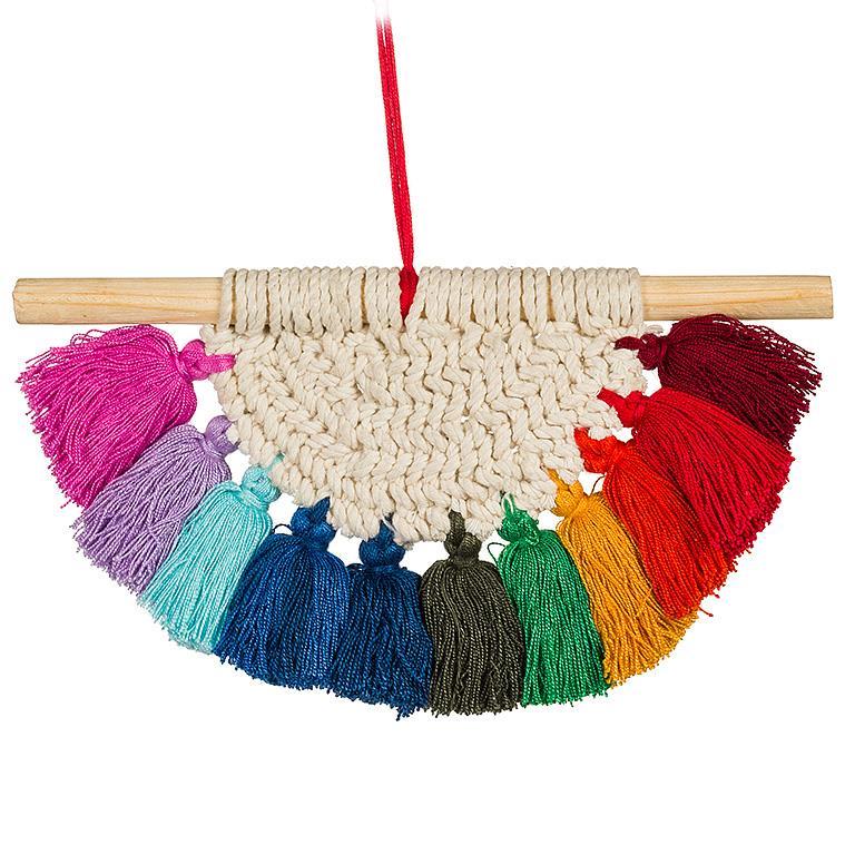 Rainbow Tassel Macrame