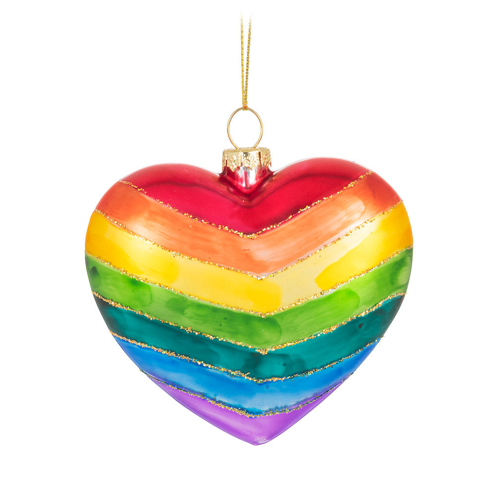 Rainbow Glass Heart