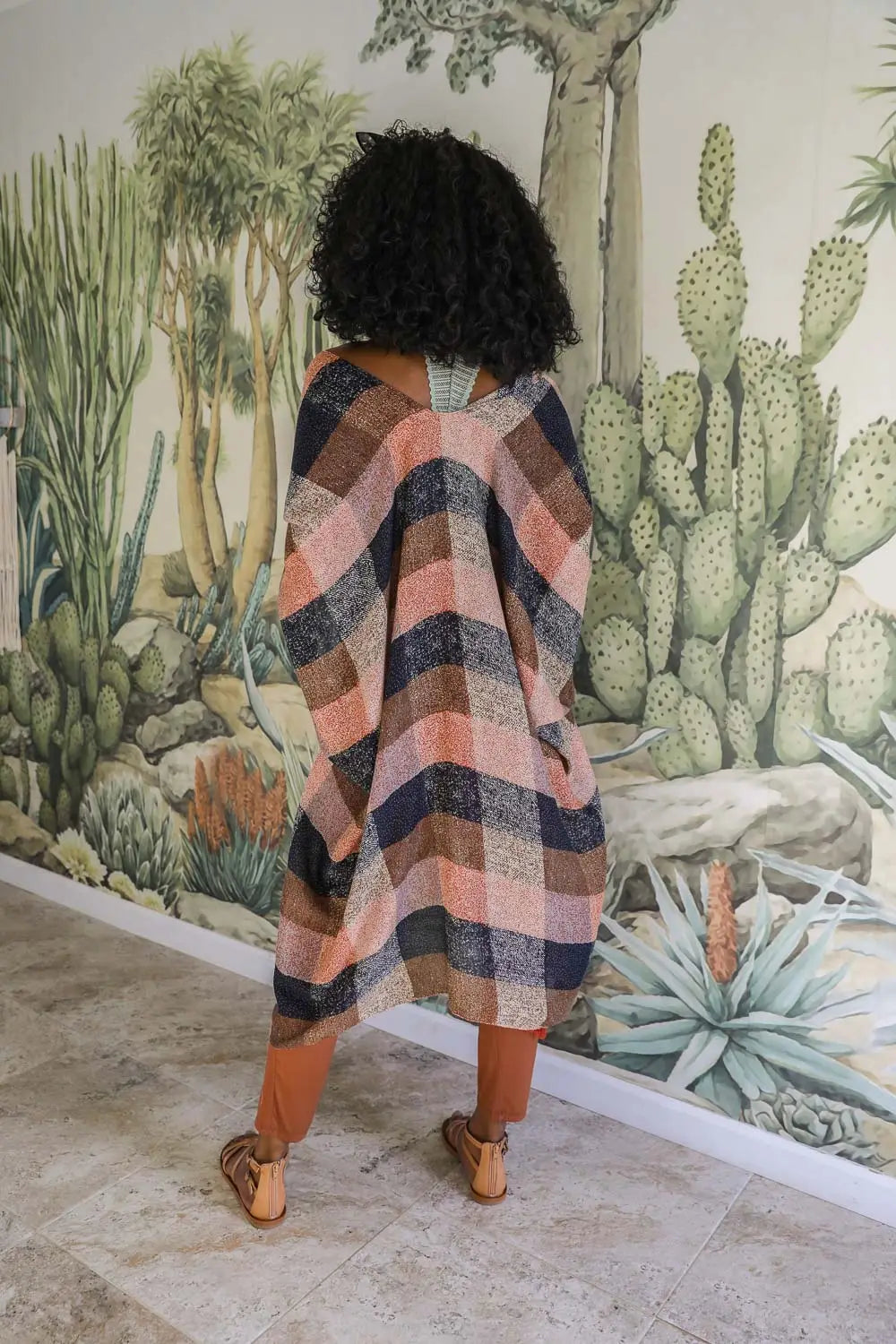 Multi Checkered Kimono