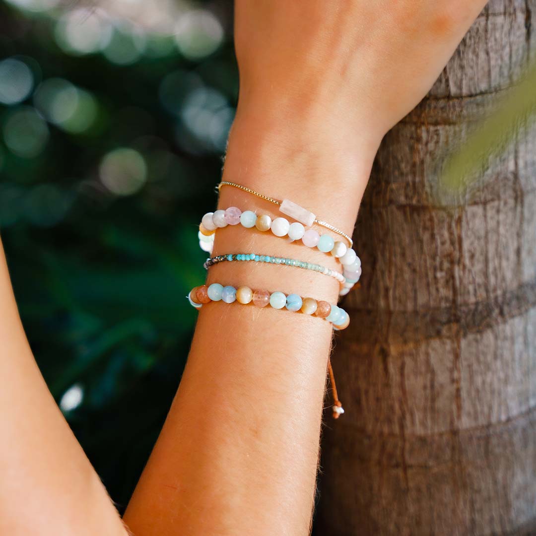 White Quartz Stone of The Earth Bracelet