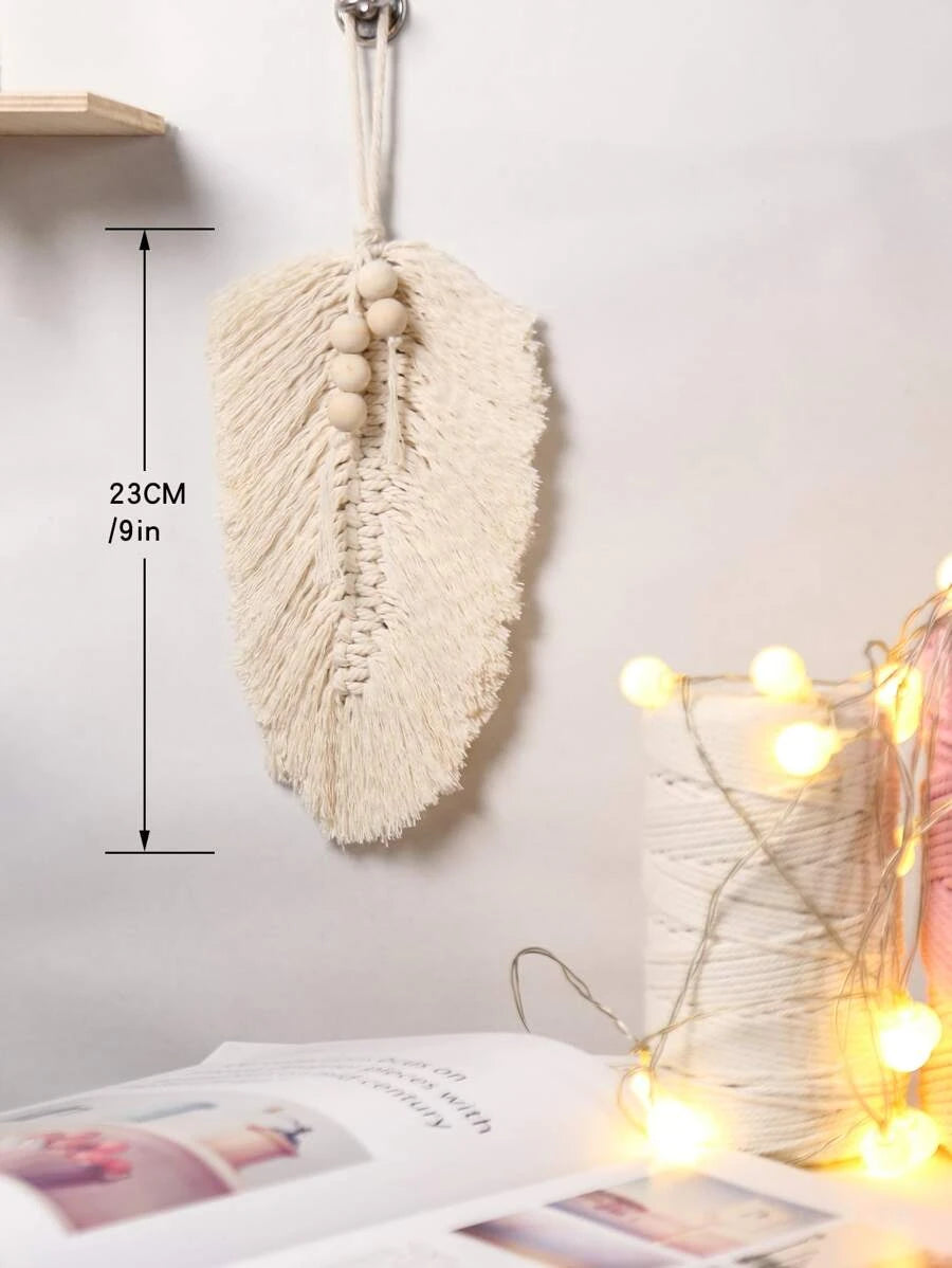 Leaf Braid Wall Decor With Beads