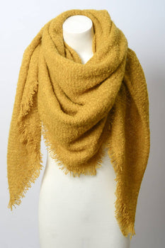 Solid Woven Blanket Scarf