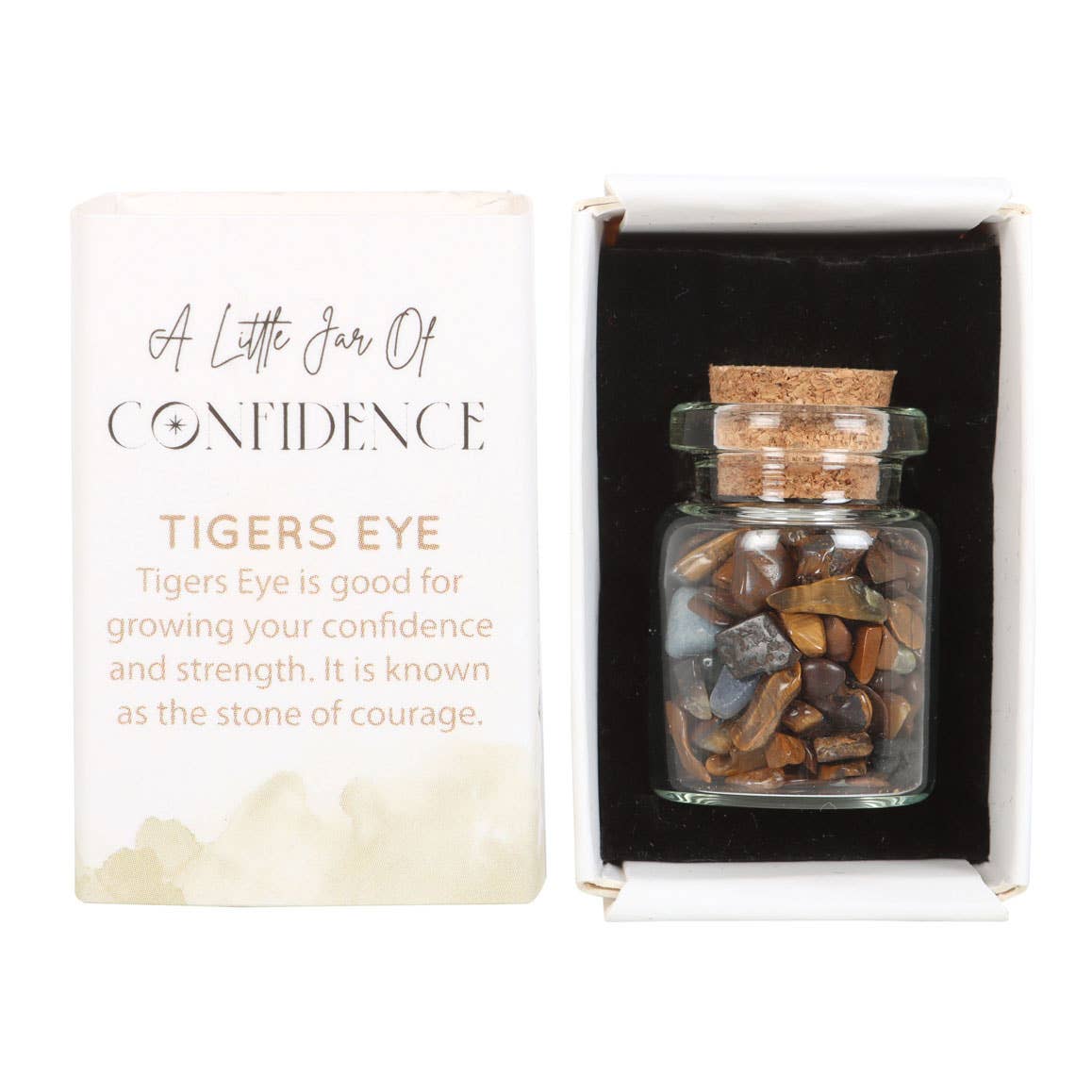 Tiger Eye Courage Jar of Crystals