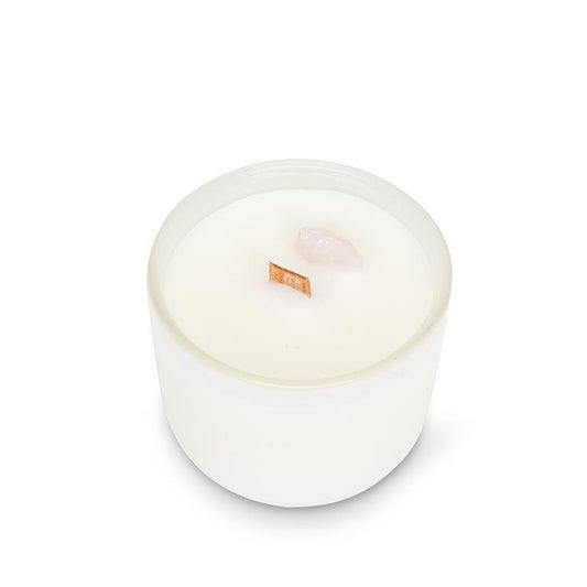 Mini Rose Quartz Crystal Candle