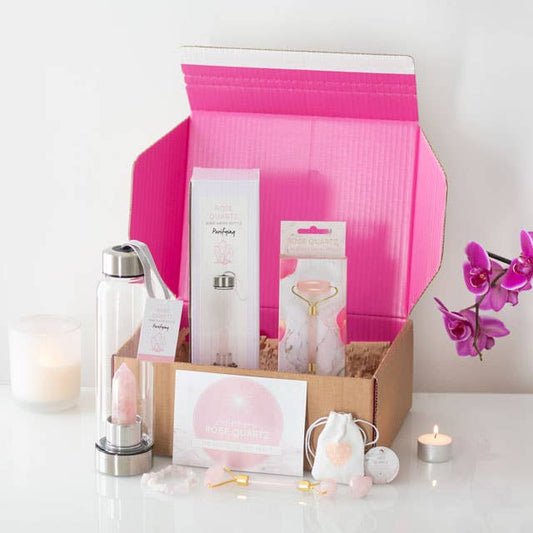 Rose Quartz Crystal Wellbeing Gift Set