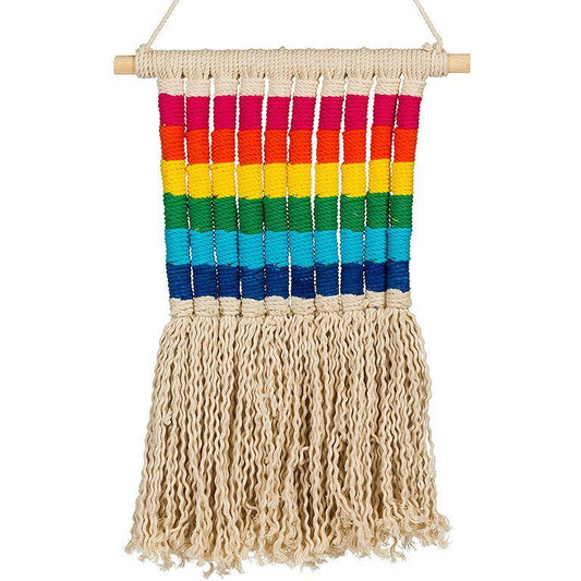 Woven Rainbow Stripe Wall Hanging