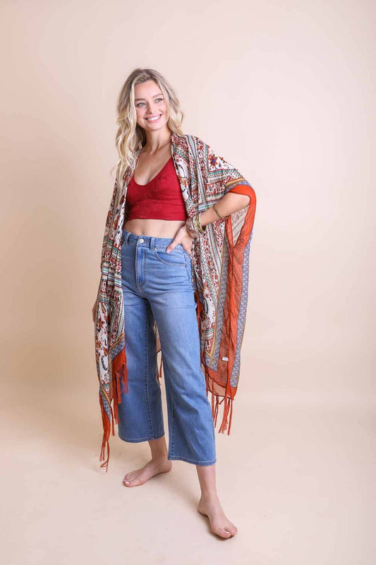 Bohemian Diamond Tassel Kimono