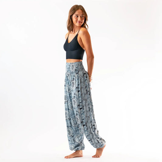 Santa Barbara Grey and White Harem Pants