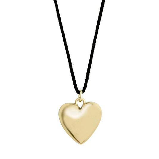 Reflect Heart Necklace-Gold