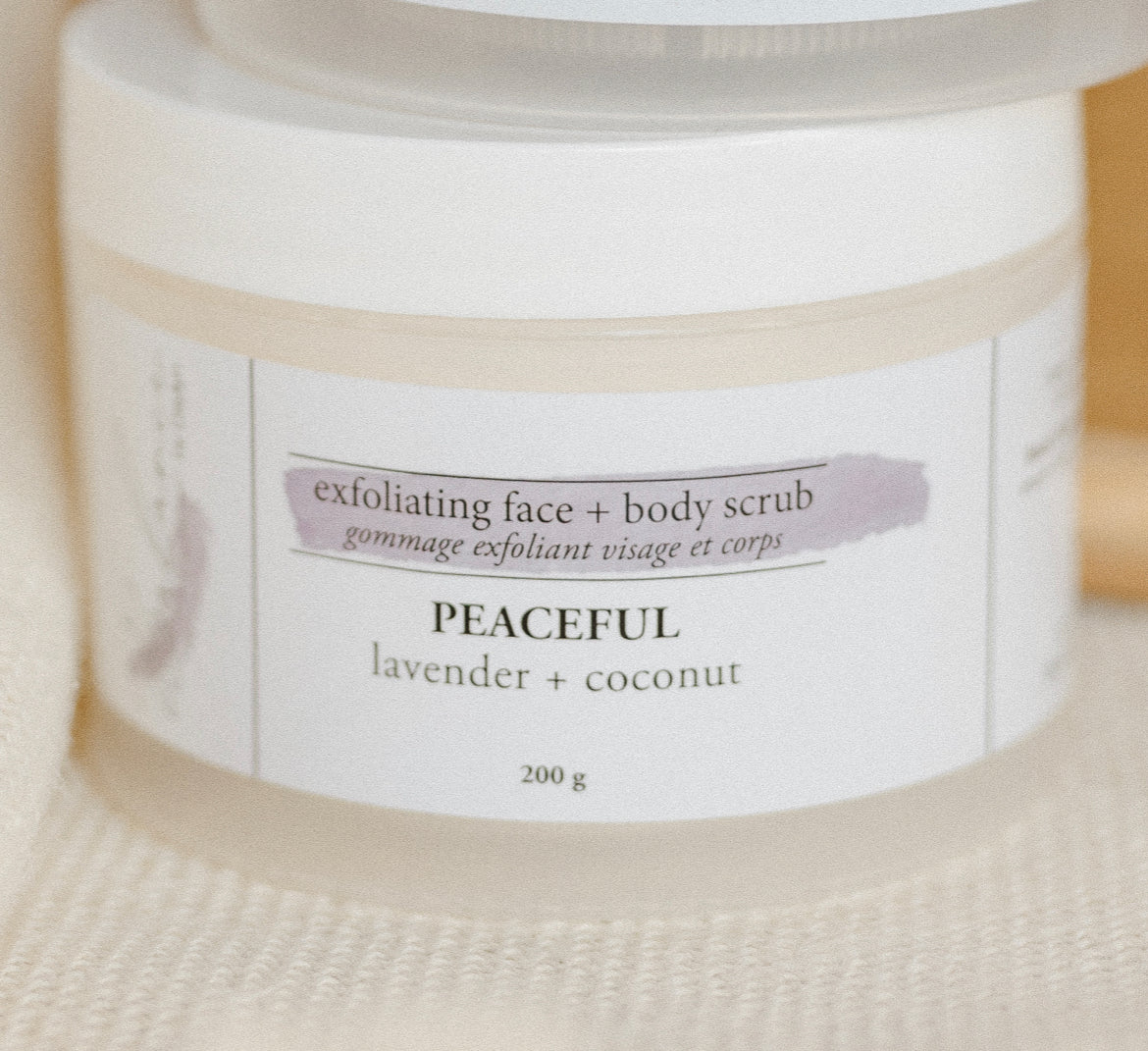 Peaceful  exfoliating face + body scrub