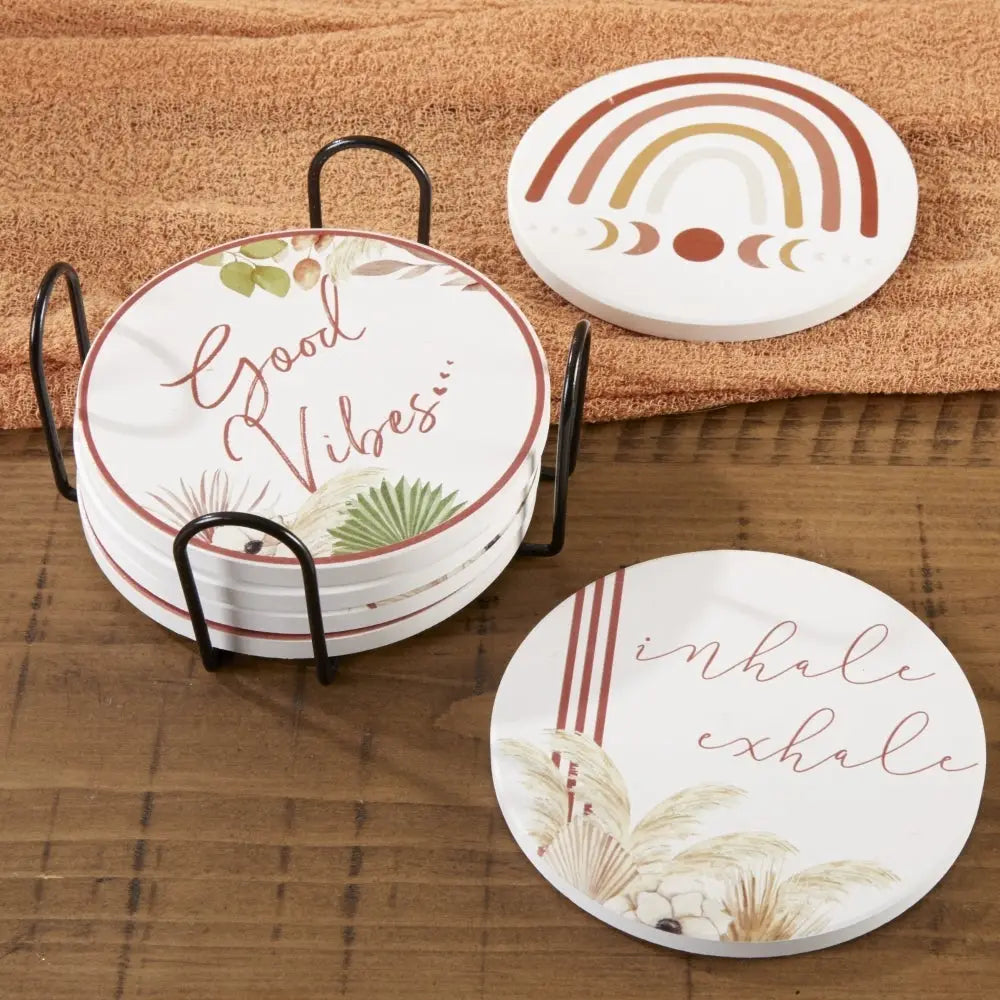 Boho Ceramic Coasters