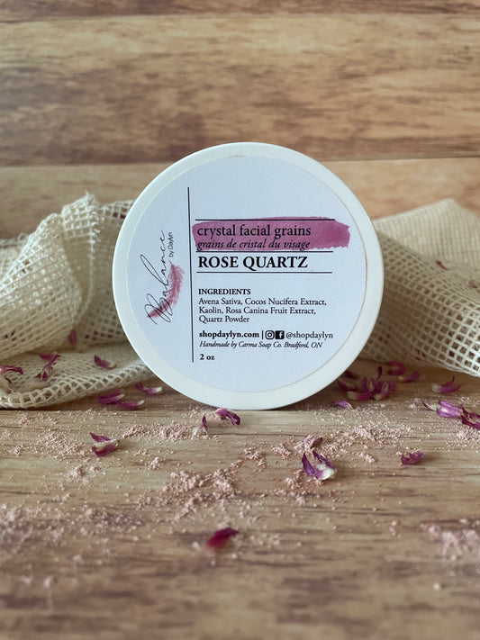 Rose Quartz Crystal Facial Cleansing Grains