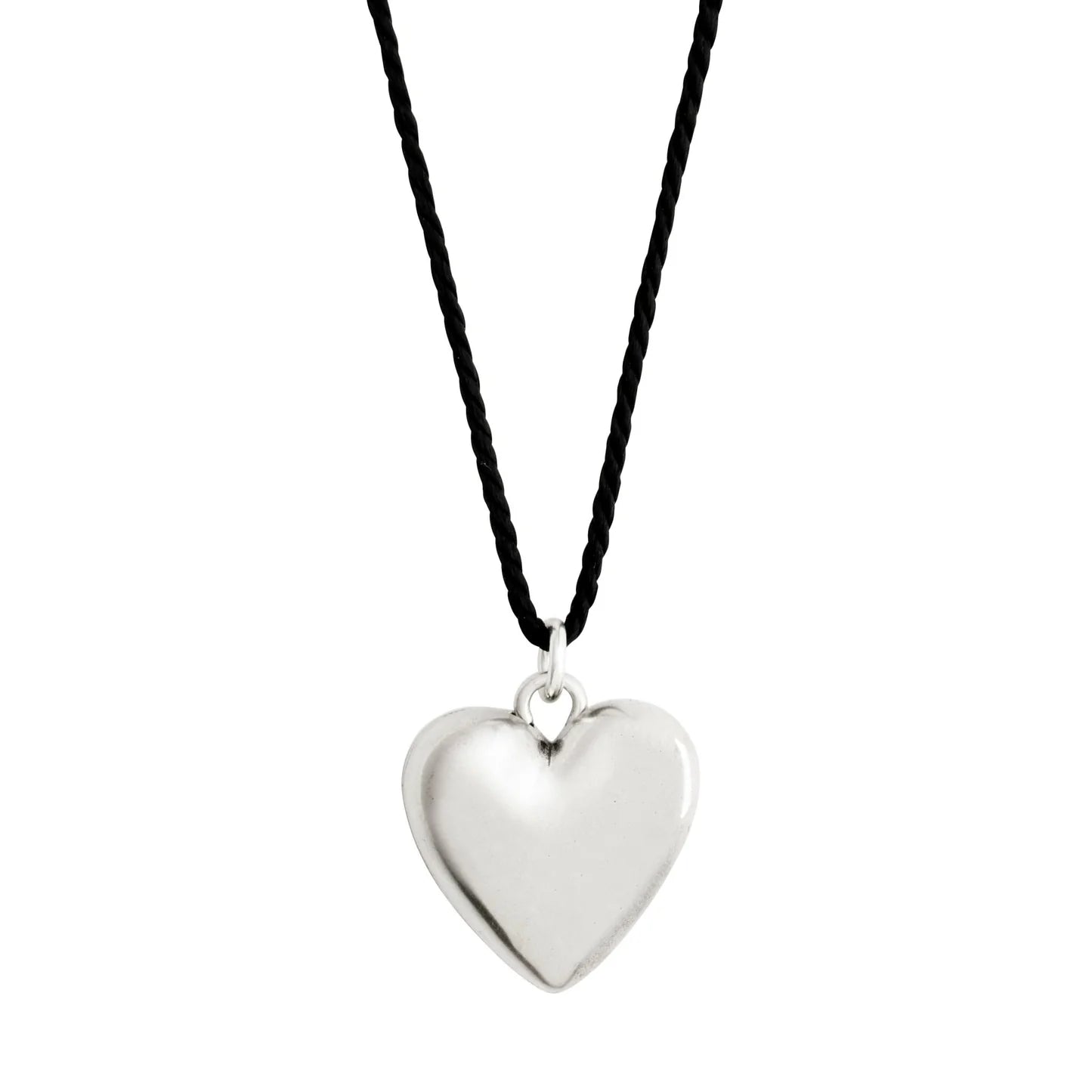 Reflect Heart Necklace-Silver