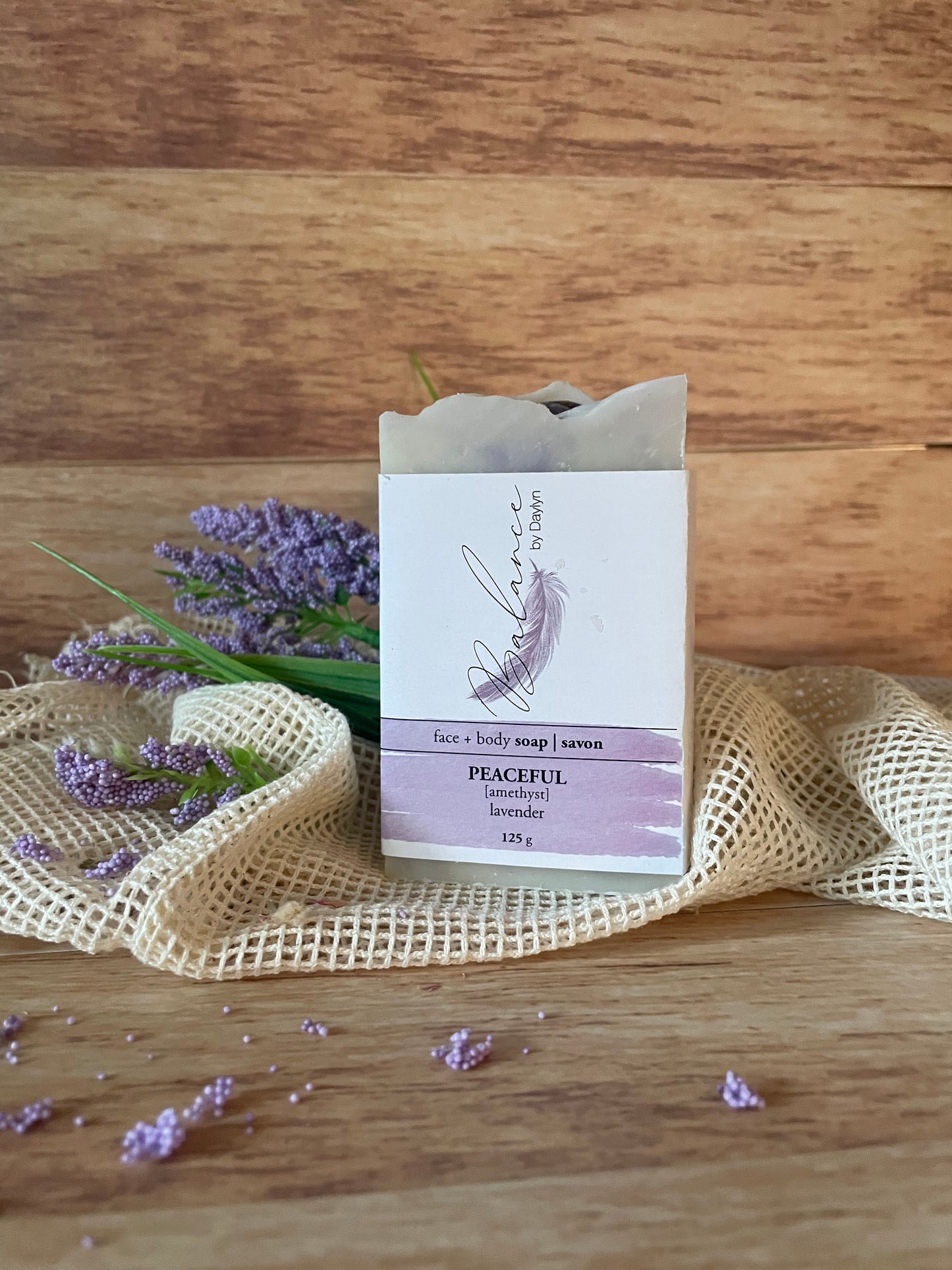 peaceful crystal bar soap mixed with lavender to get you into the peaceful mood you desire. shop by daylyn, ontario.