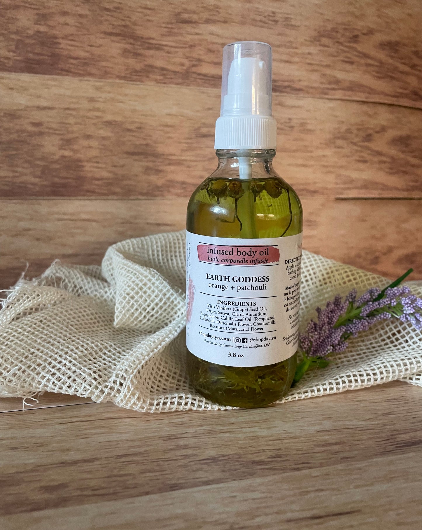 Awaken the earth goddess in you by trying out our infused body oil, naturally sourced, locally crafted and sold in newmarket, shop online or in store.