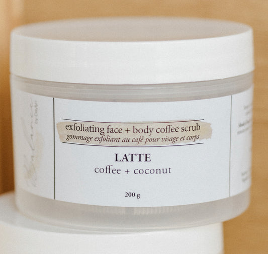 Latte exfoliating face + body scrub