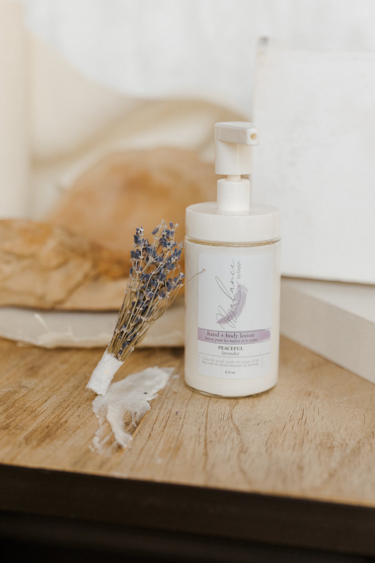 handcrafted peaceful lavender hand and body lotion by balance by daylyn newmarket ontario