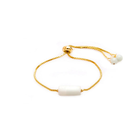 White Quartz Stone of The Earth Bracelet